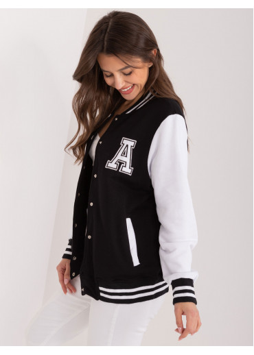 Čierna baseballová mikina