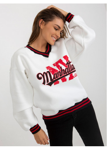 Biela mikina s potlačou