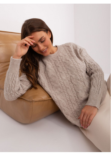 Béžovo hnedý pulóver