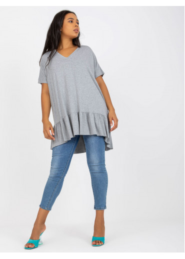 Sivá tričková tunika