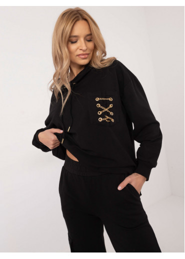 Čierna nadčasová tepláková súprava