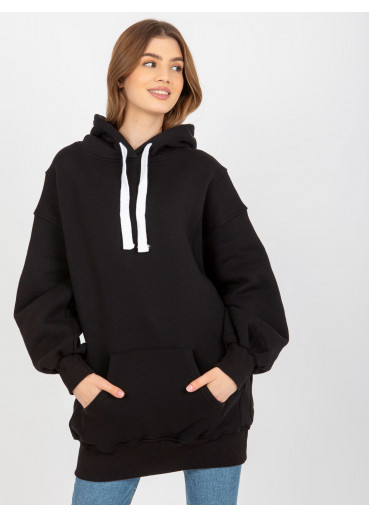 Čierna predĺžená mikina