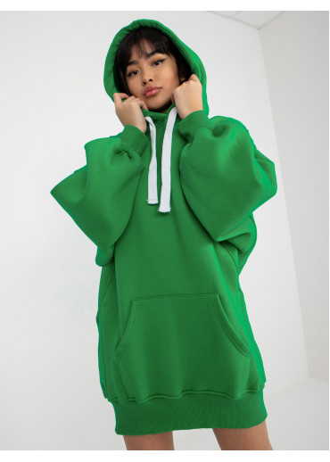 Zelená predĺžená mikina
