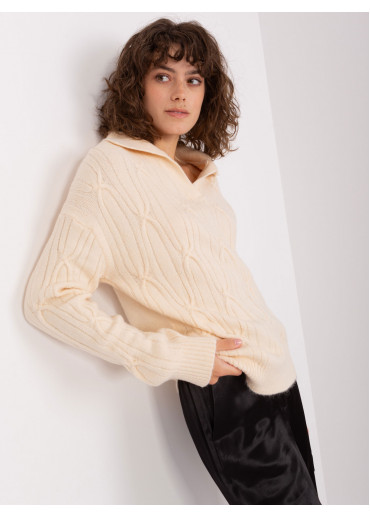 Béžovo hnedý pulóver