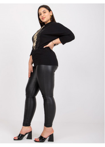 Čierne tričko s 3/4 rukávom