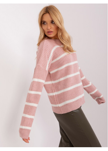 Tmavopúdrovo ružový sveter