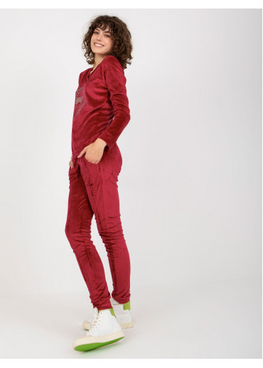 Bordovo červená tepláková súprava