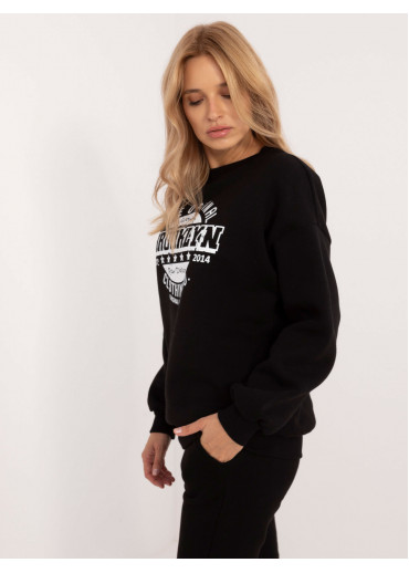 Čierna dámska mikina