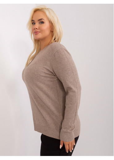 Béžovo hnedý pulóver