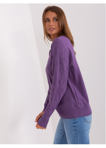 Fialový pulóver