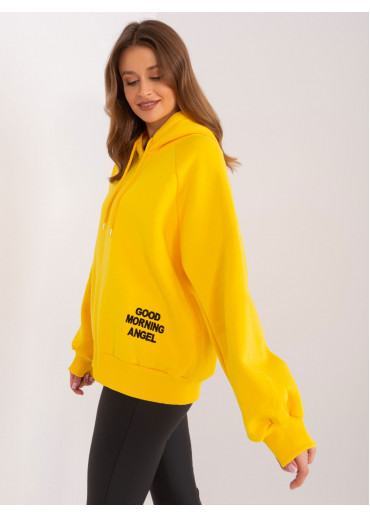Žltá mikina s kapucňou