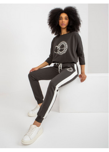 Tmavosivá tepláková súprava