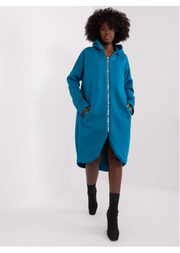 Zelená predĺžená mikina