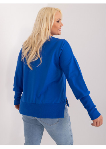 Kobaltovo modré tričko s dlhým rukávom