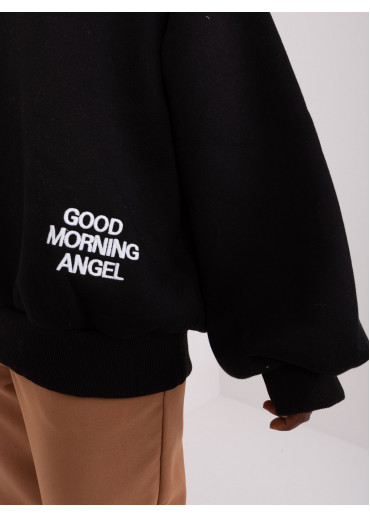 Čierna mikina s kapucňou