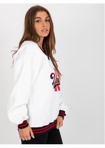 Biela mikina s potlačou