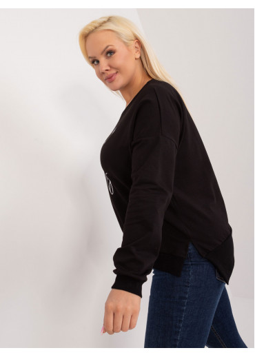 Čierne dámske tričko s dlhým rukávom