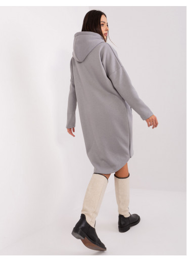 Sivá predĺžená mikina