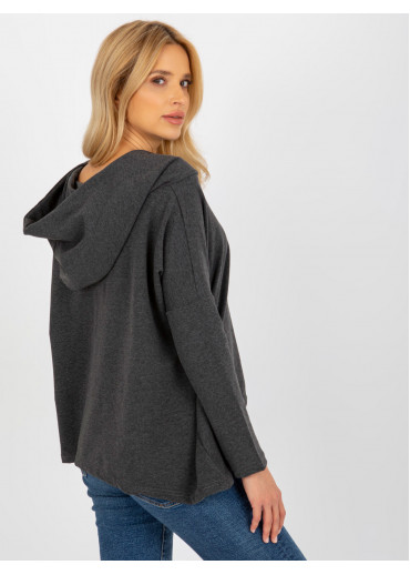 Tmavosivá asymetrická mikina