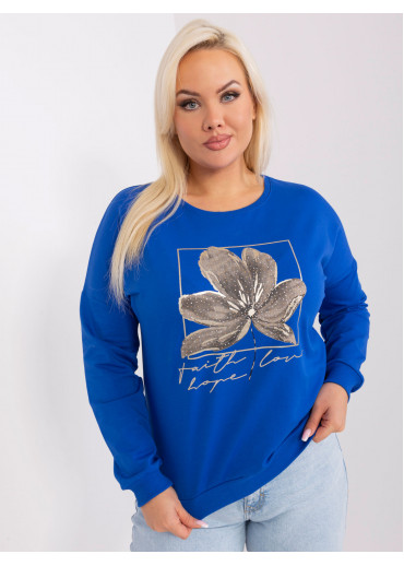 Modré tričko s potlačou