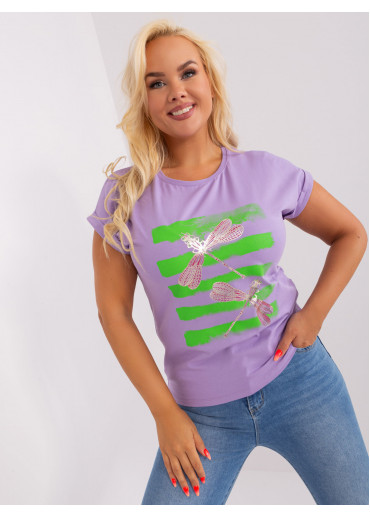 Fialové tričko s potlačou