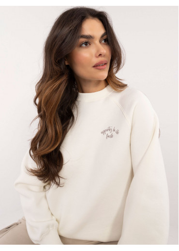 Smotanovo biela elegantná mikina