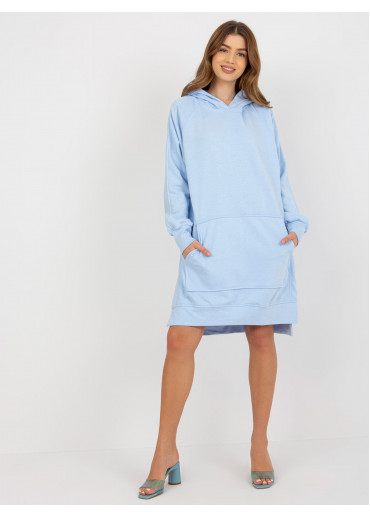 Svetlomodrá dlhá mikina