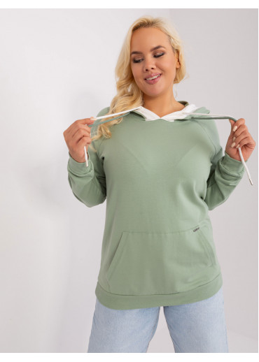 Svetlozelená mikina s kapucňou