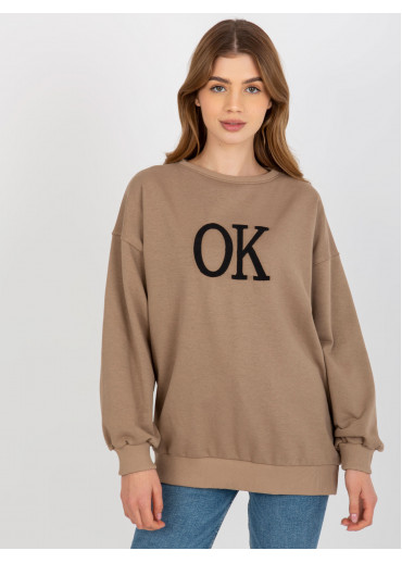 Béžovo hnedá mikina OK