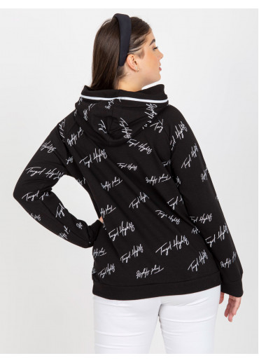 Čierna mikina s kapucňou