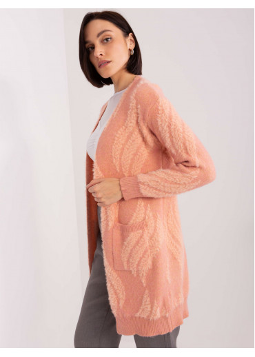 Tmavopúdrovo ružový kardigán