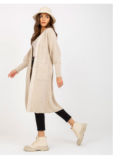 Béžovo hnedý kardigán