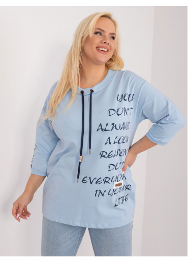 Svetlomodré tričko s potlačou