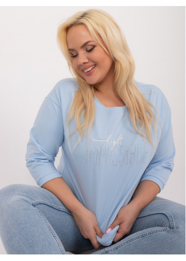 Svetlomodré tričko s potlačou