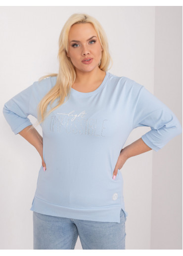 Svetlomodré tričko s potlačou