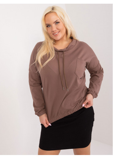 Hnedé tričko so šnúrkami