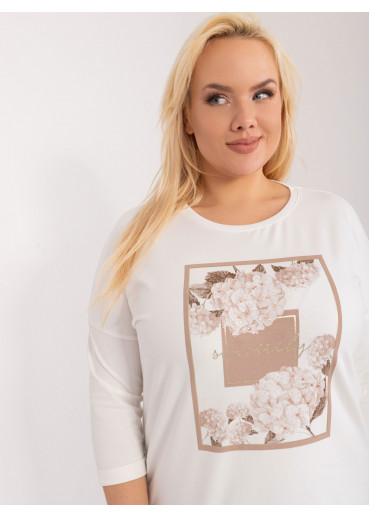 Smotanovo biele tričko s potlačou