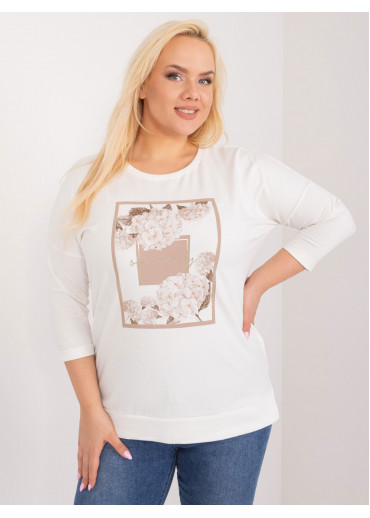 Smotanovo biele tričko s potlačou