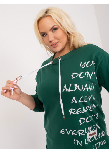 Tmavozelené tričko s potlačou