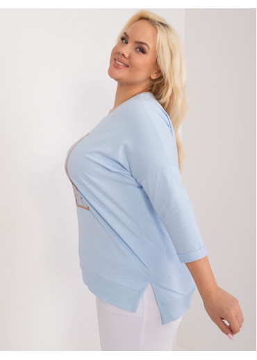 Svetlomodré tričko s potlačou