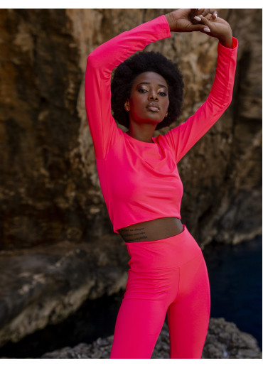 Neónovo ružový športový komplet