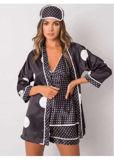 Čierny pyžamový set