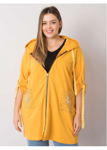 Žltá mikina s kapucňou