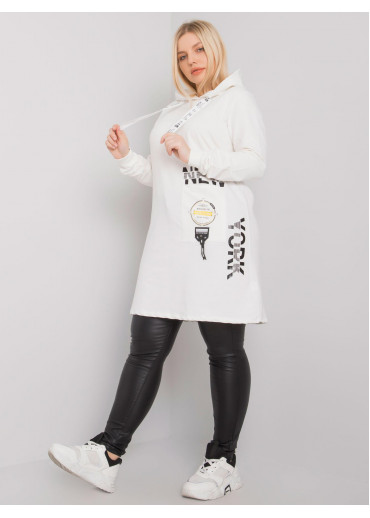 Smotanovo biela tunika s potlačou