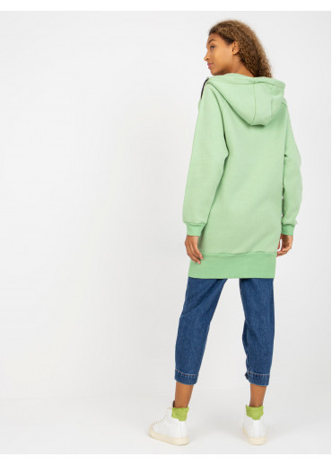 Zelená predĺžená mikina