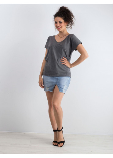 Tmavosivé dámske tričko