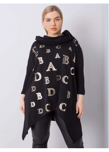 Čierna tunika s kapucňou