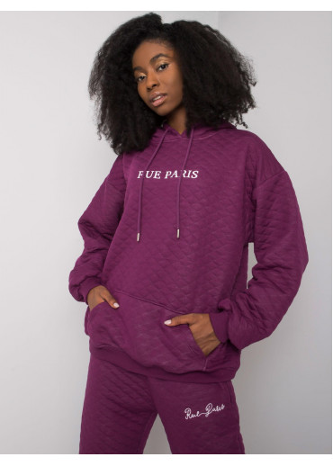 Fialová mikina s kapucňou