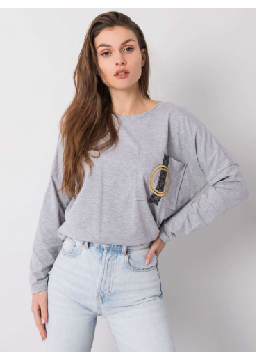 Sivé tričko s dlhým rukávom