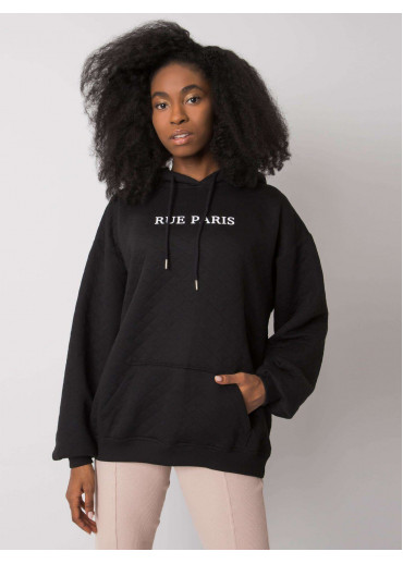 Čierna mikina s kapucňou